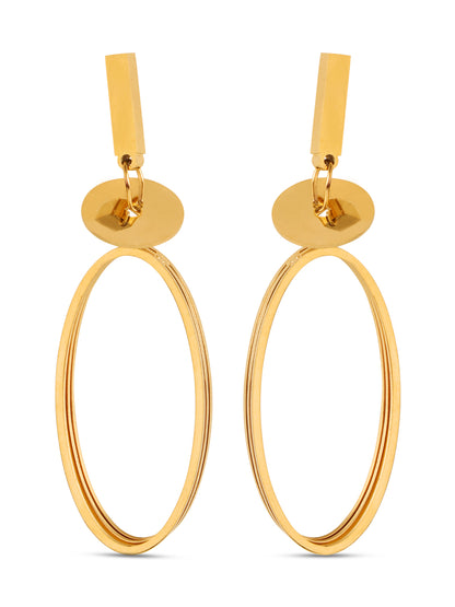 Kraze Golden Aura Metallic Earring