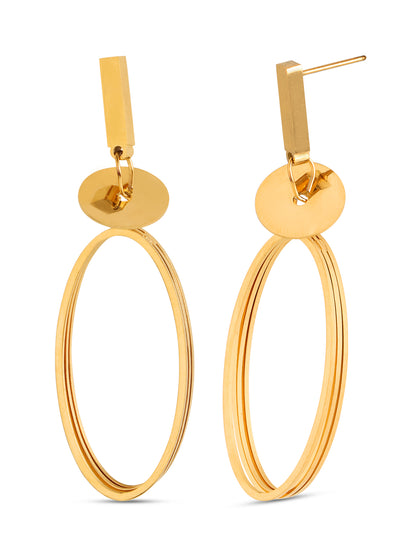 Kraze Golden Aura Metallic Earring