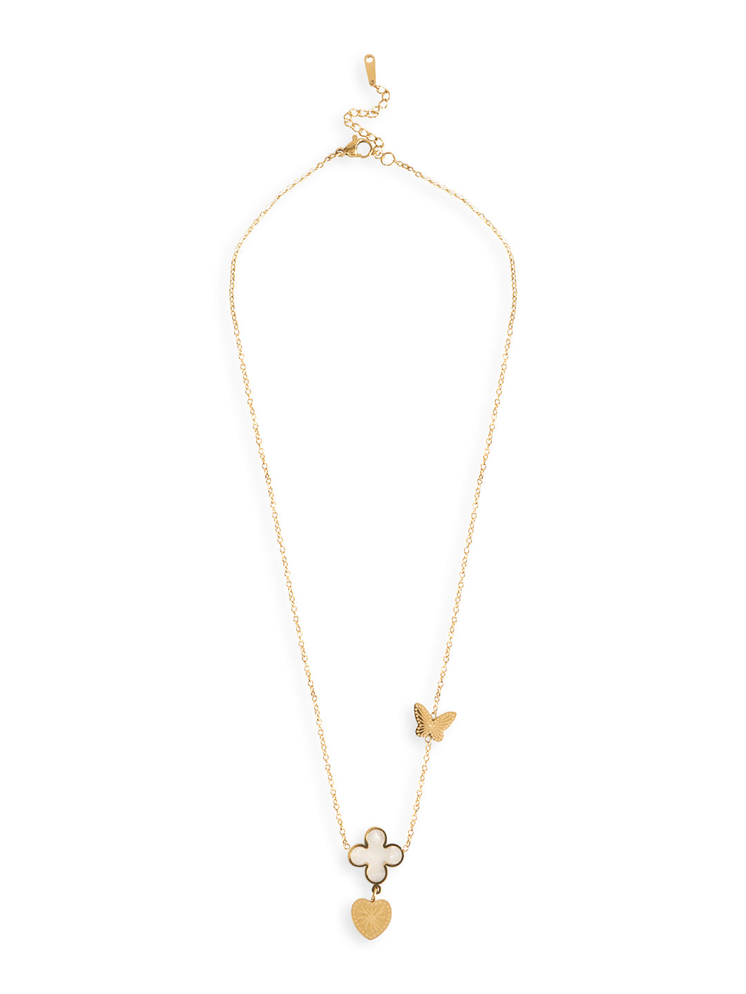 Kraze Shimmering Gold Charm Necklace