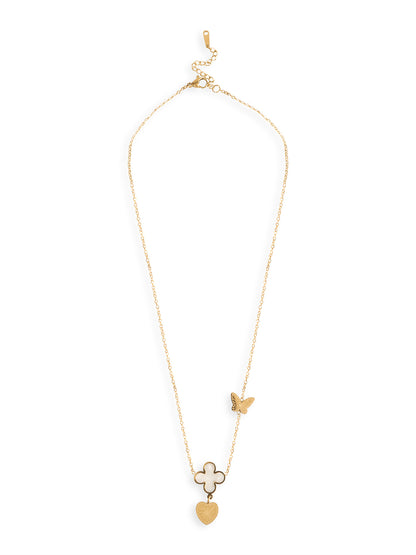 Kraze Shimmering Gold Charm Necklace