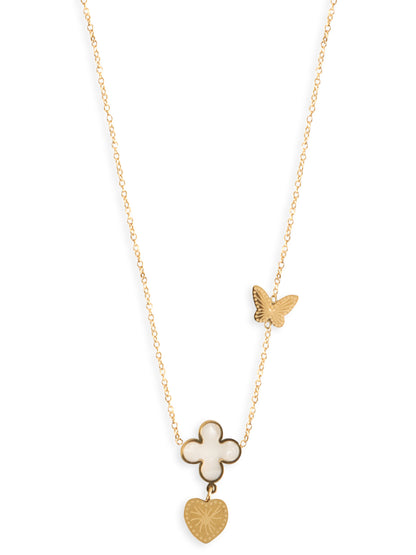 Kraze Shimmering Gold Charm Necklace