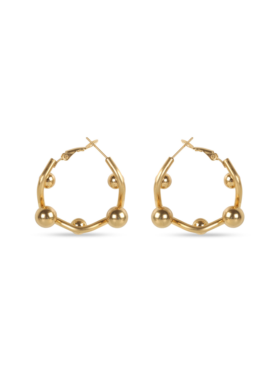 Kraze Korean Style Luxe Gold Hoops