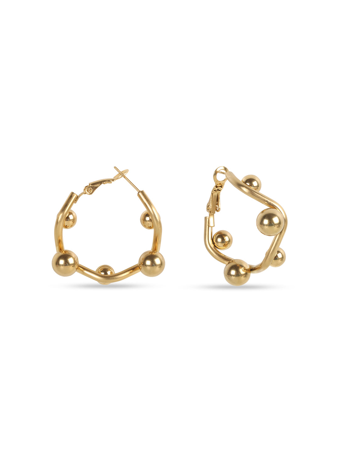 Kraze Korean Style Luxe Gold Hoops