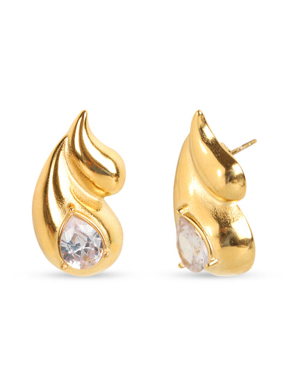 Korean Chic Gold-Plated Earrings