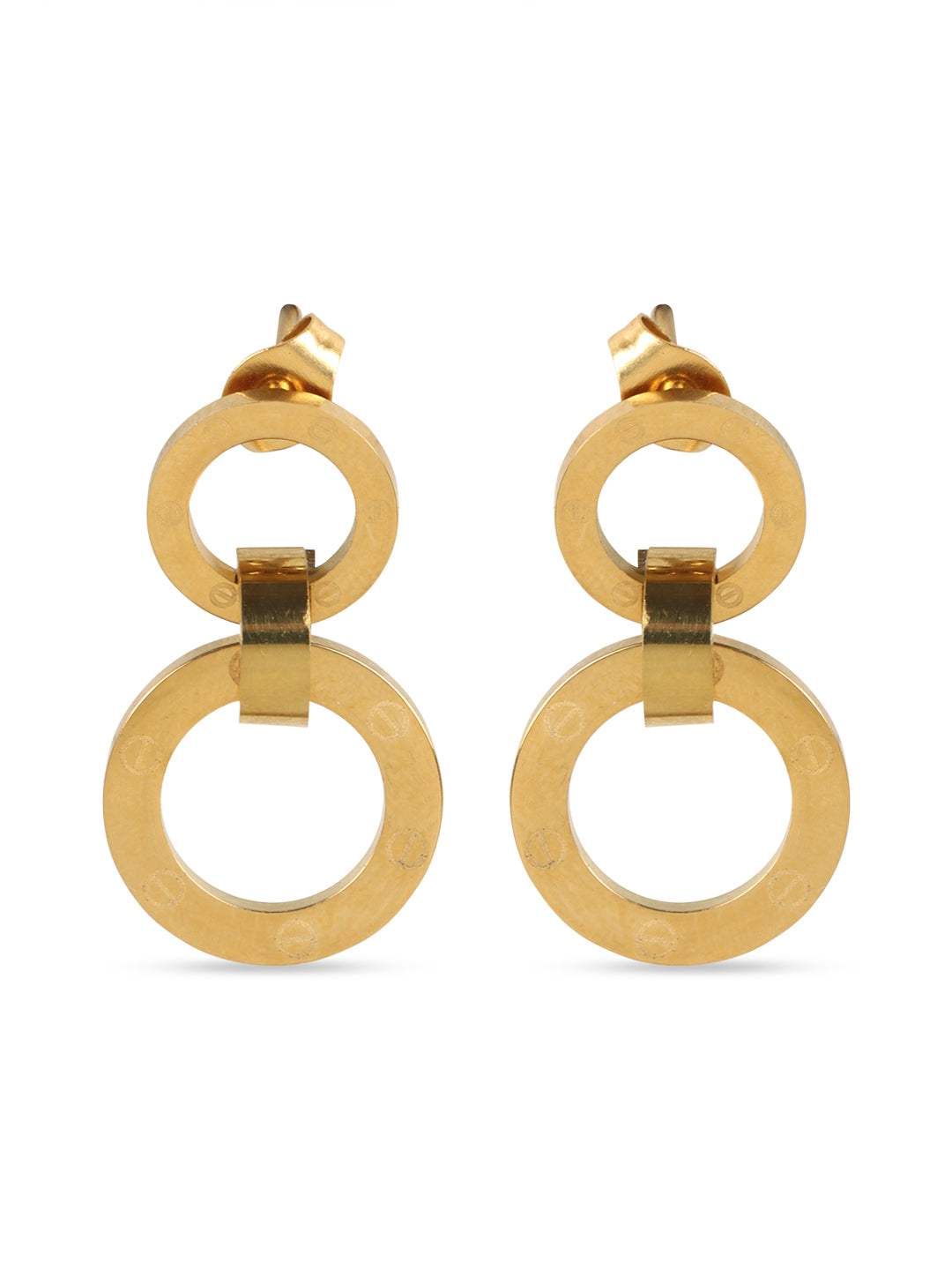 Golden Halo Round Earrings