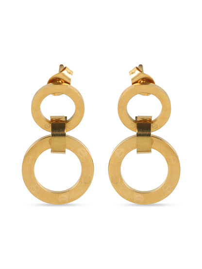 Golden Halo Round Earrings