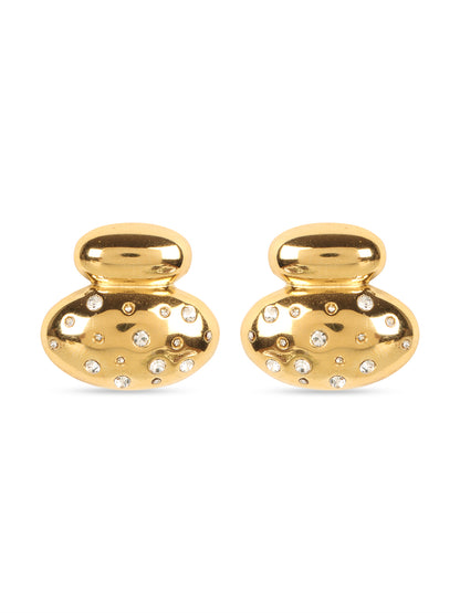 Golden Flow Korean Statement Earrings