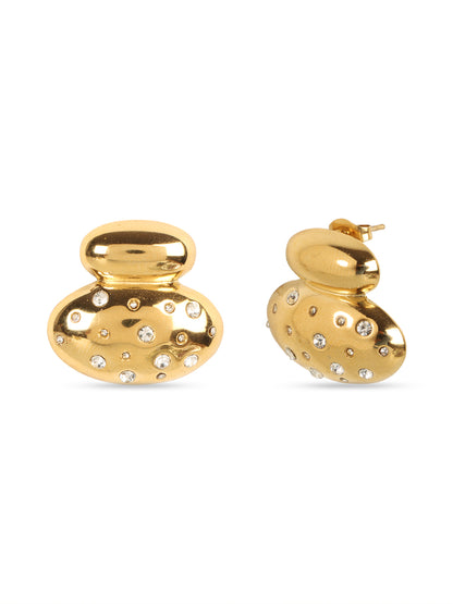 Golden Flow Korean Statement Earrings