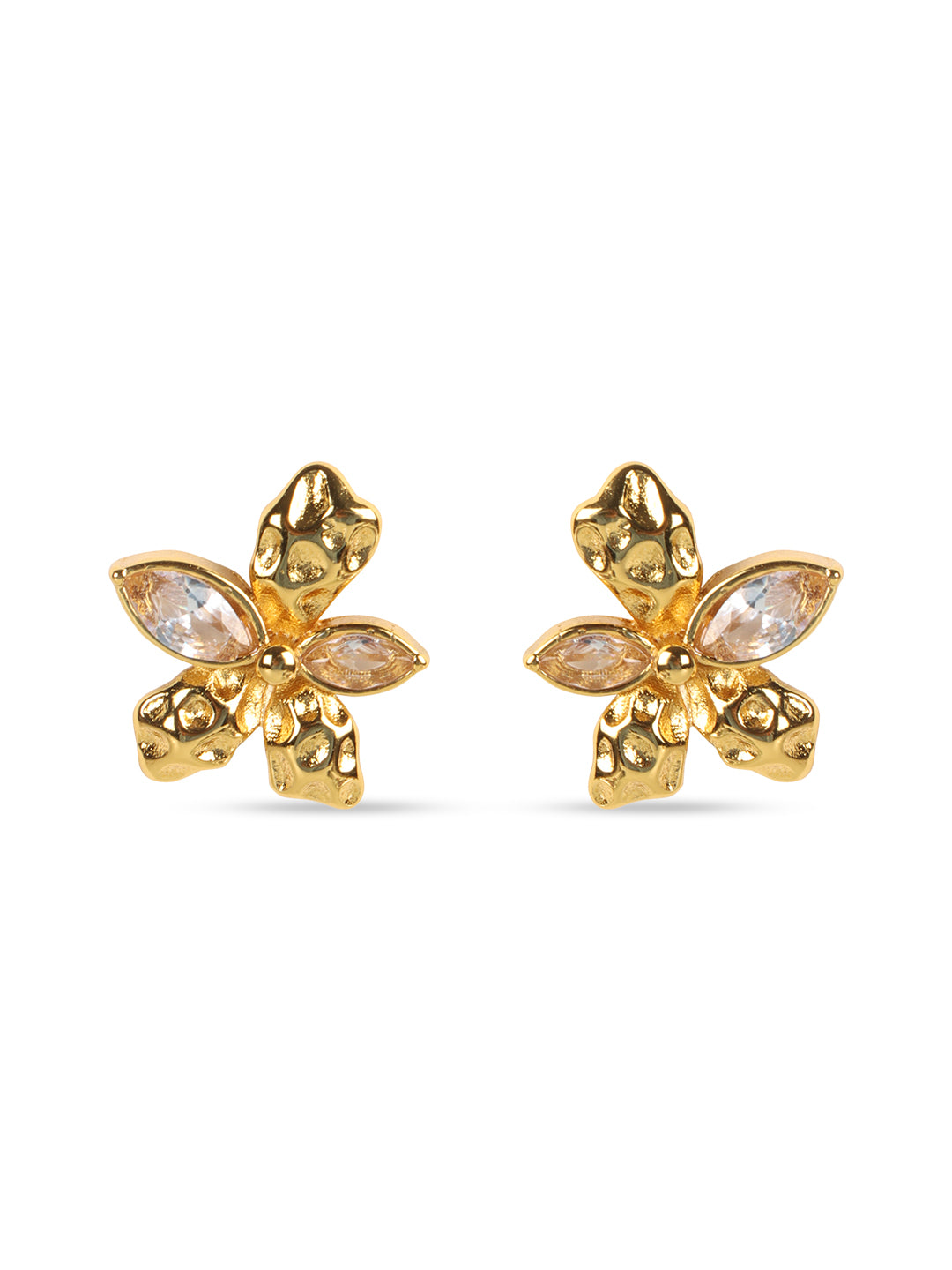 Kraze Modern Korean-Inspired Floral Stud Earrings