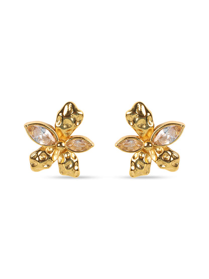 Kraze Modern Korean-Inspired Floral Stud Earrings