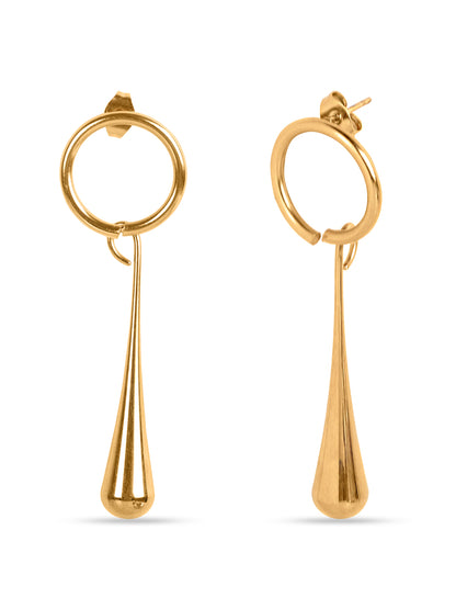 Golden Glimmer Statement Earrings