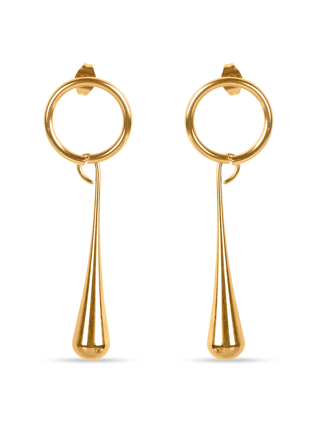 Golden Glimmer Statement Earrings