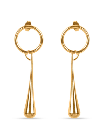 Golden Glimmer Statement Earrings