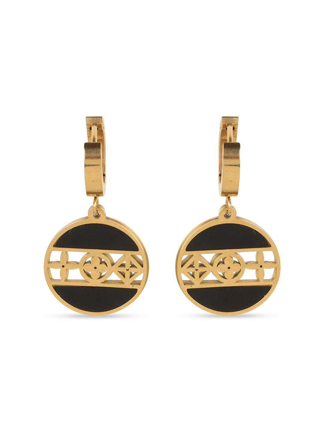 Timeless Glamour Black & Gold Earrings