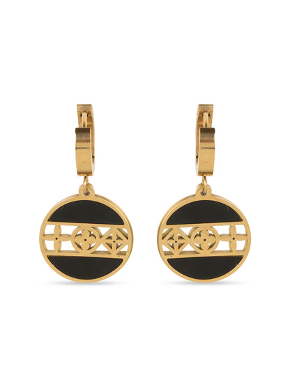 Timeless Glamour Black & Gold Earrings