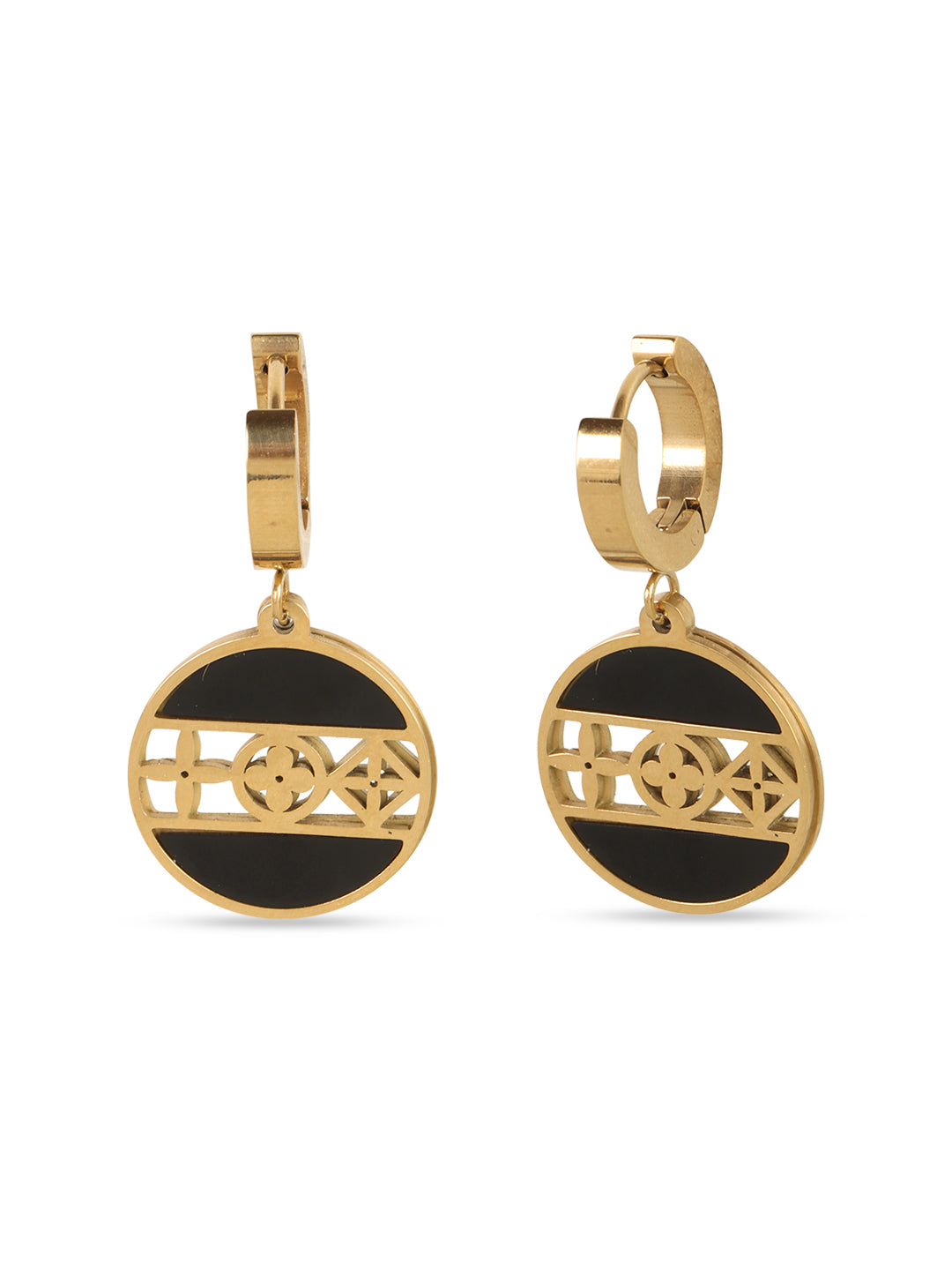 Timeless Glamour Black & Gold Earrings