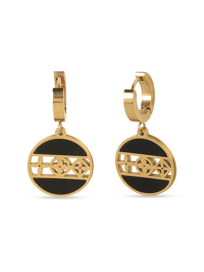 Timeless Glamour Black & Gold Earrings