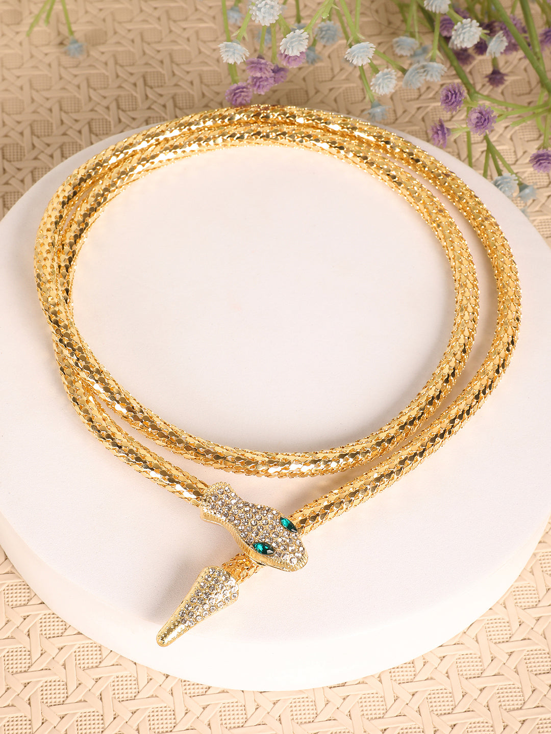 Stylish Celestial Serpent Double-Layer Necklace