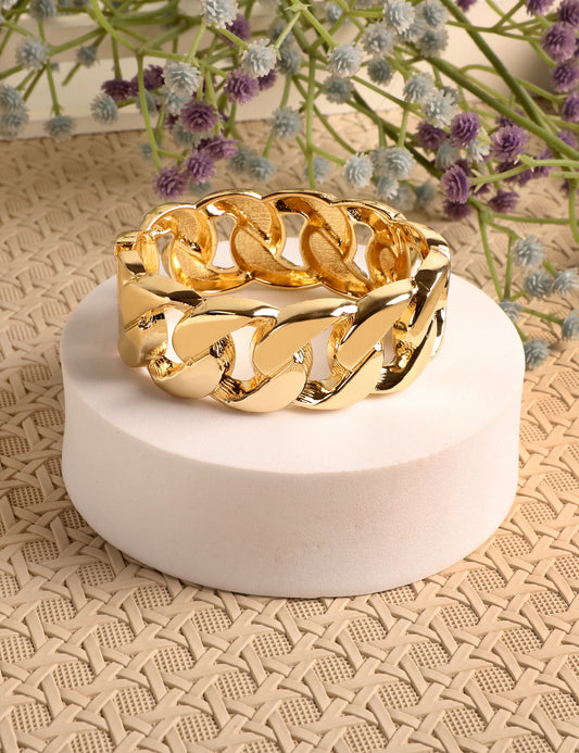 Golden Embrace Statement Bracelet