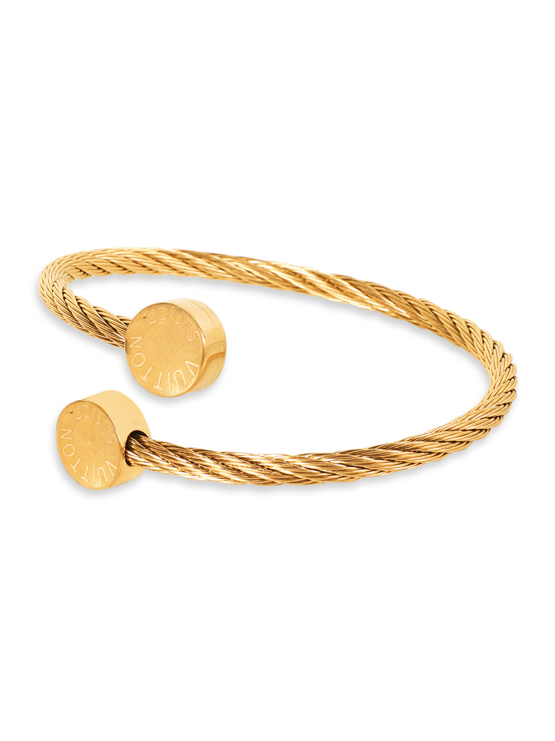 Golden Twist Cuff Bracelet