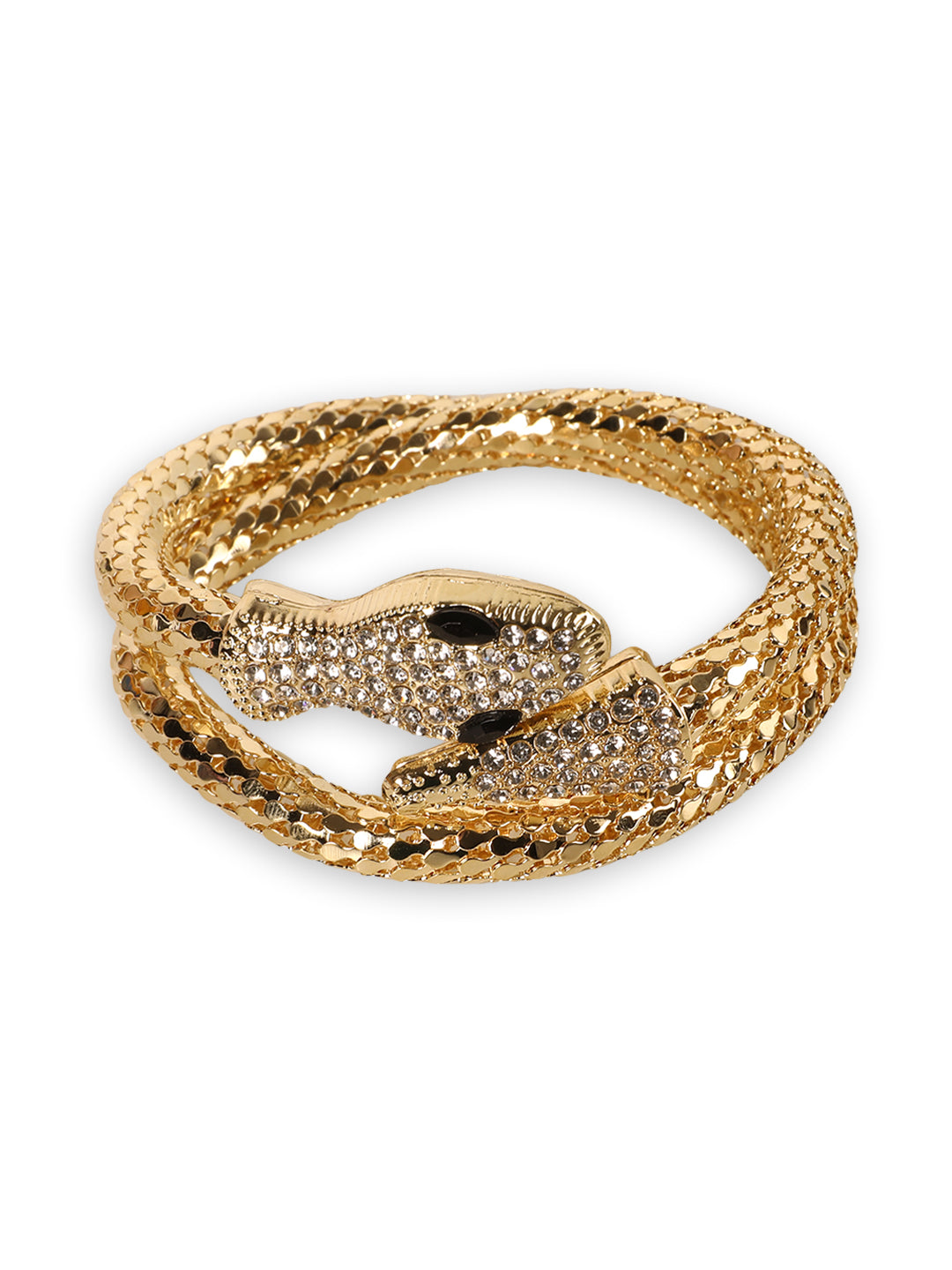 Kraze Golden Python Wrap Bracelet