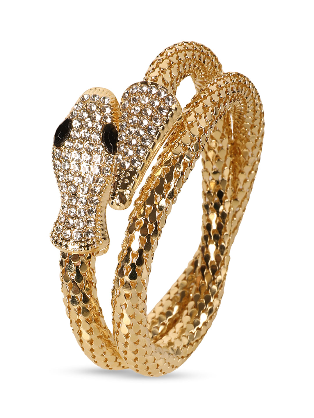 Kraze Golden Python Wrap Bracelet