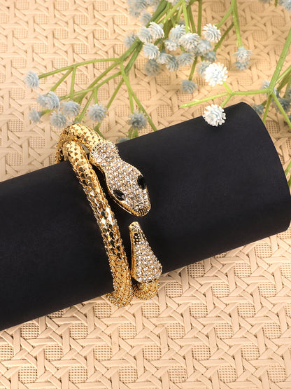 Kraze Golden Python Wrap Bracelet