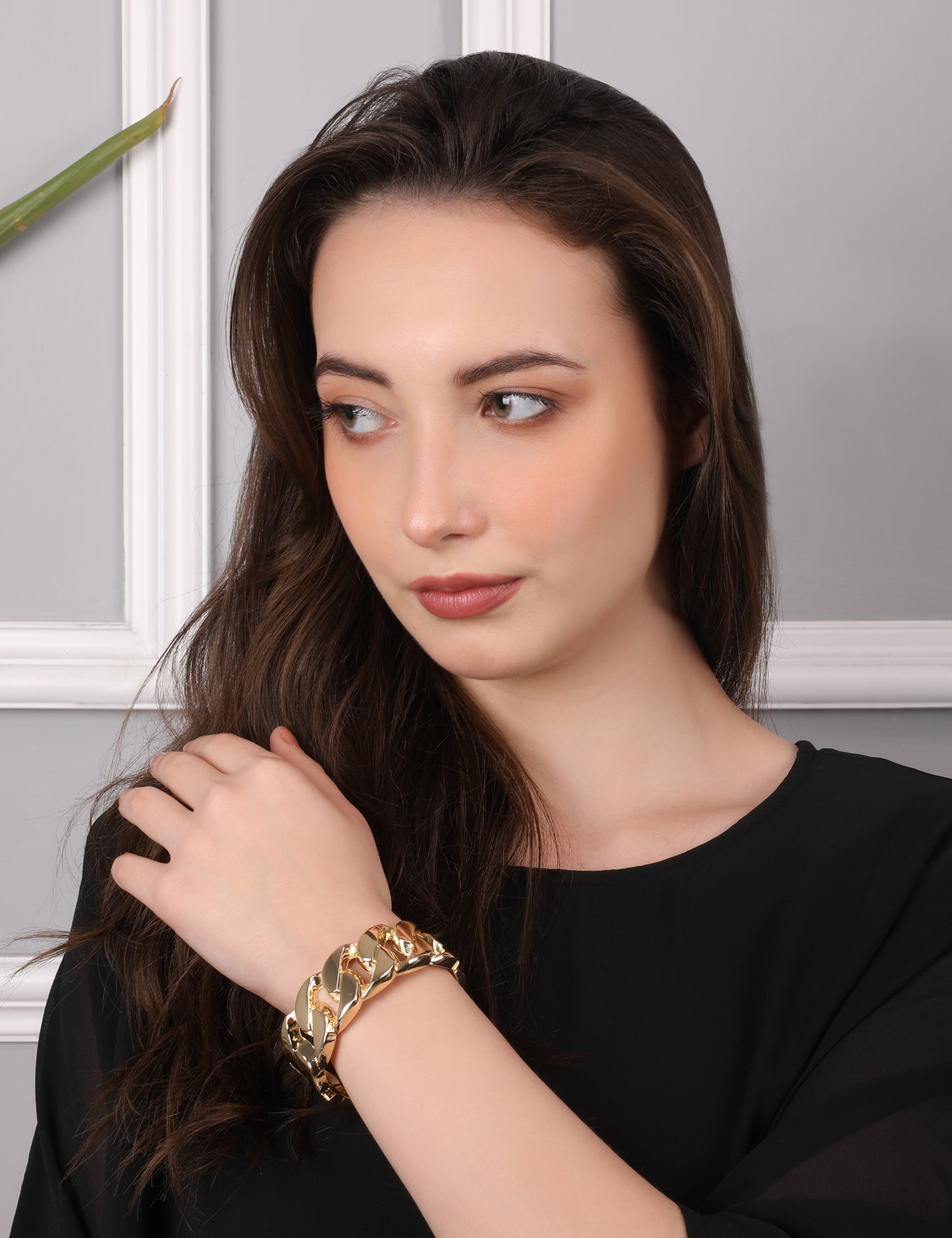 Golden Embrace Statement Bracelet