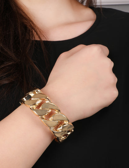 Golden Embrace Statement Bracelet