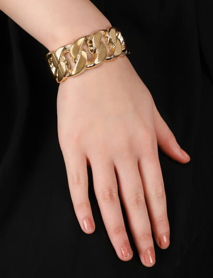 Golden Embrace Statement Bracelet