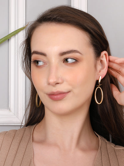 Kraze Golden Aura Metallic Earring