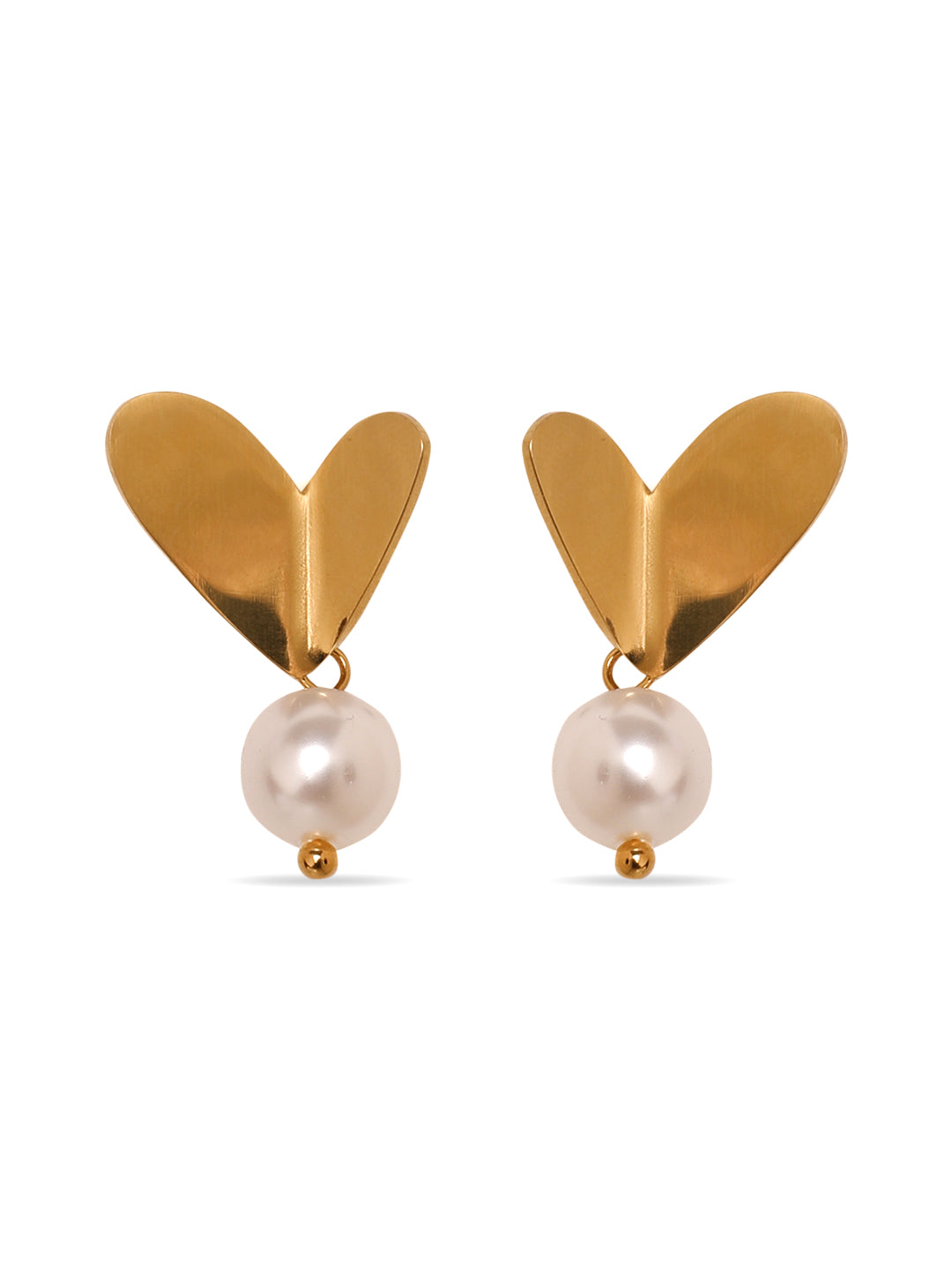 Kraze Elegant Dainty Gold Heart Earrings