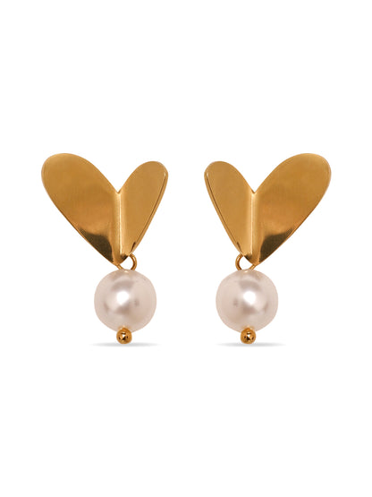 Kraze Elegant Dainty Gold Heart Earrings