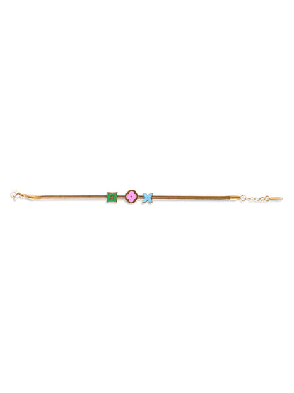 Aurora Charm Multicolor Gold Bracelet