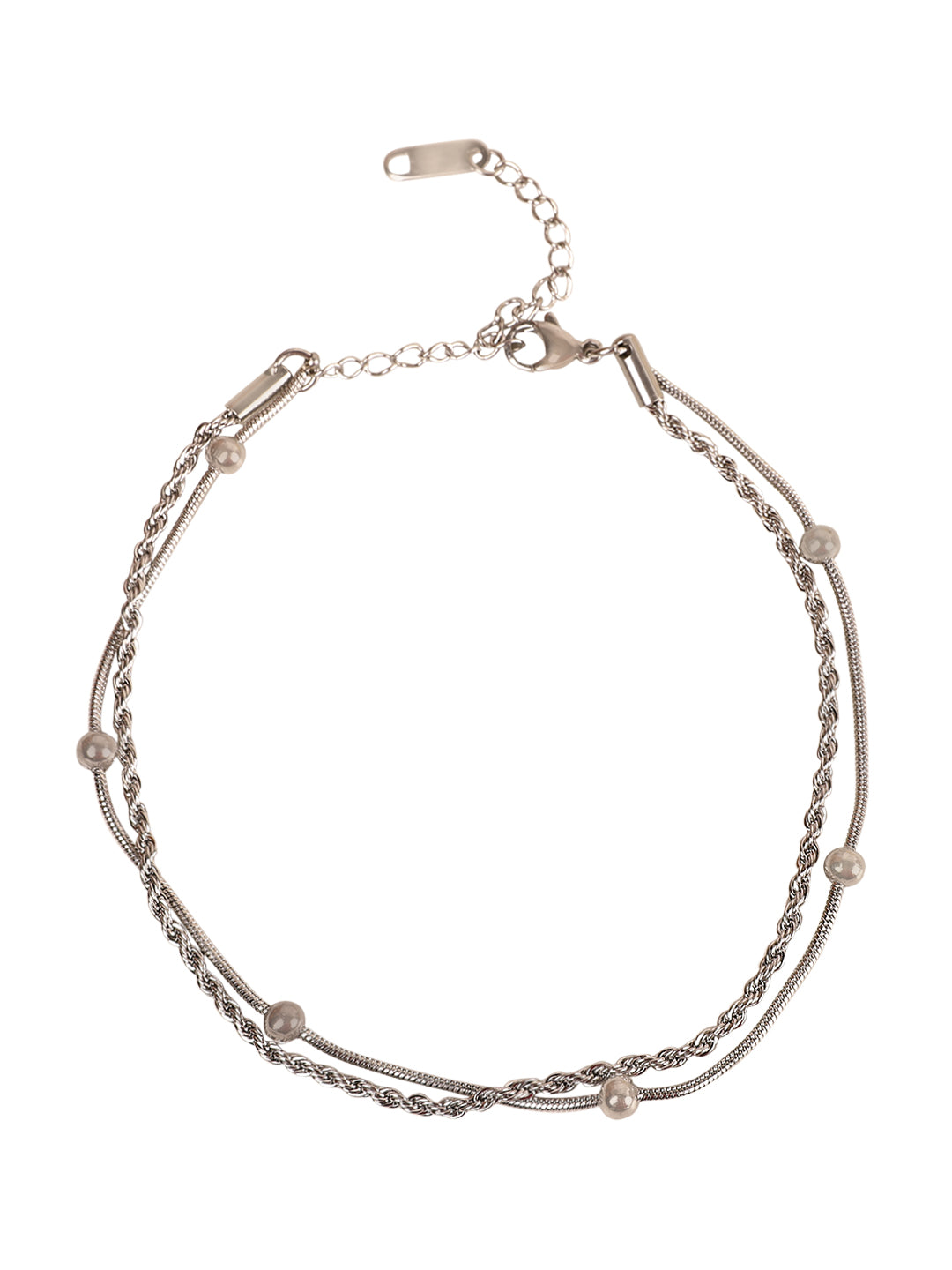 Graceful Charm Korean Silver-Plated Anklet