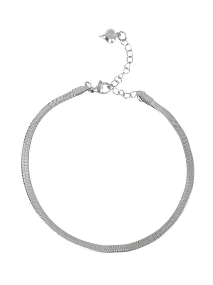 Shimmering Seoul Silver Foot Chain