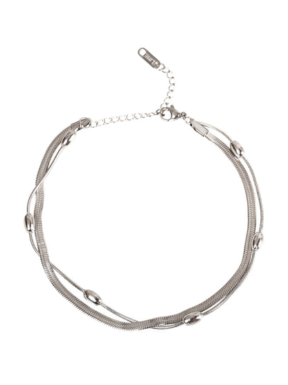 Dainty Luxe Korean Sterling Silver Anklet