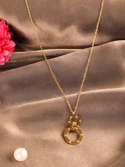 Infinity Glow Gold-Plated Pendant