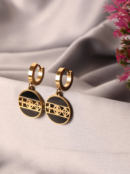 Timeless Glamour Black & Gold Earrings