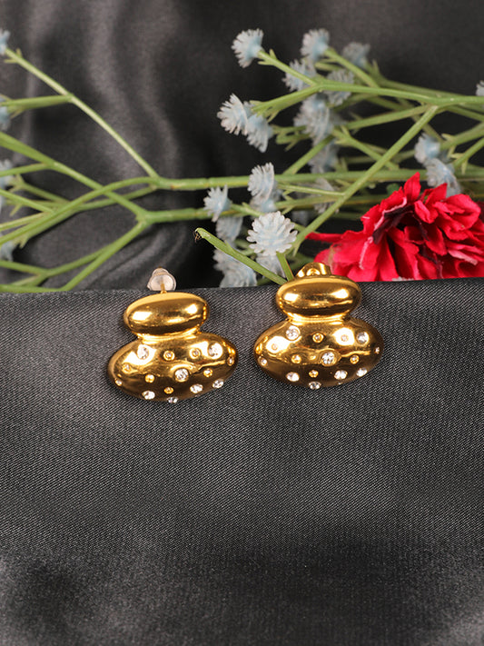 Golden Flow Korean Statement Earrings