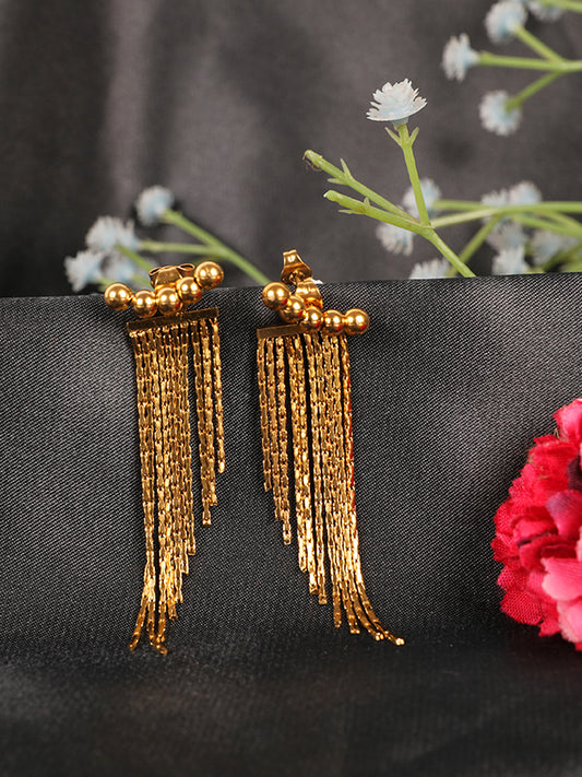 Korean Golden Luxe Party Earrings Set