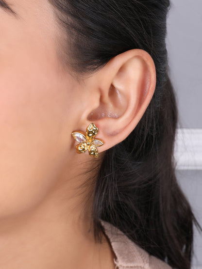 Kraze Modern Korean-Inspired Floral Stud Earrings