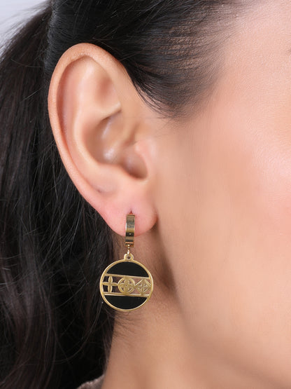 Timeless Glamour Black & Gold Earrings