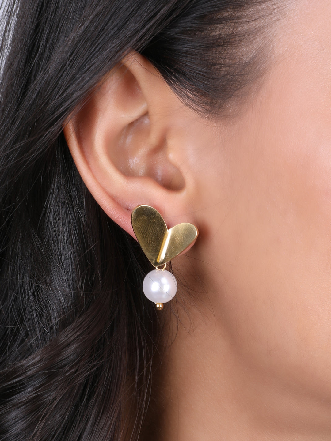 Kraze Elegant Dainty Gold Heart Earrings