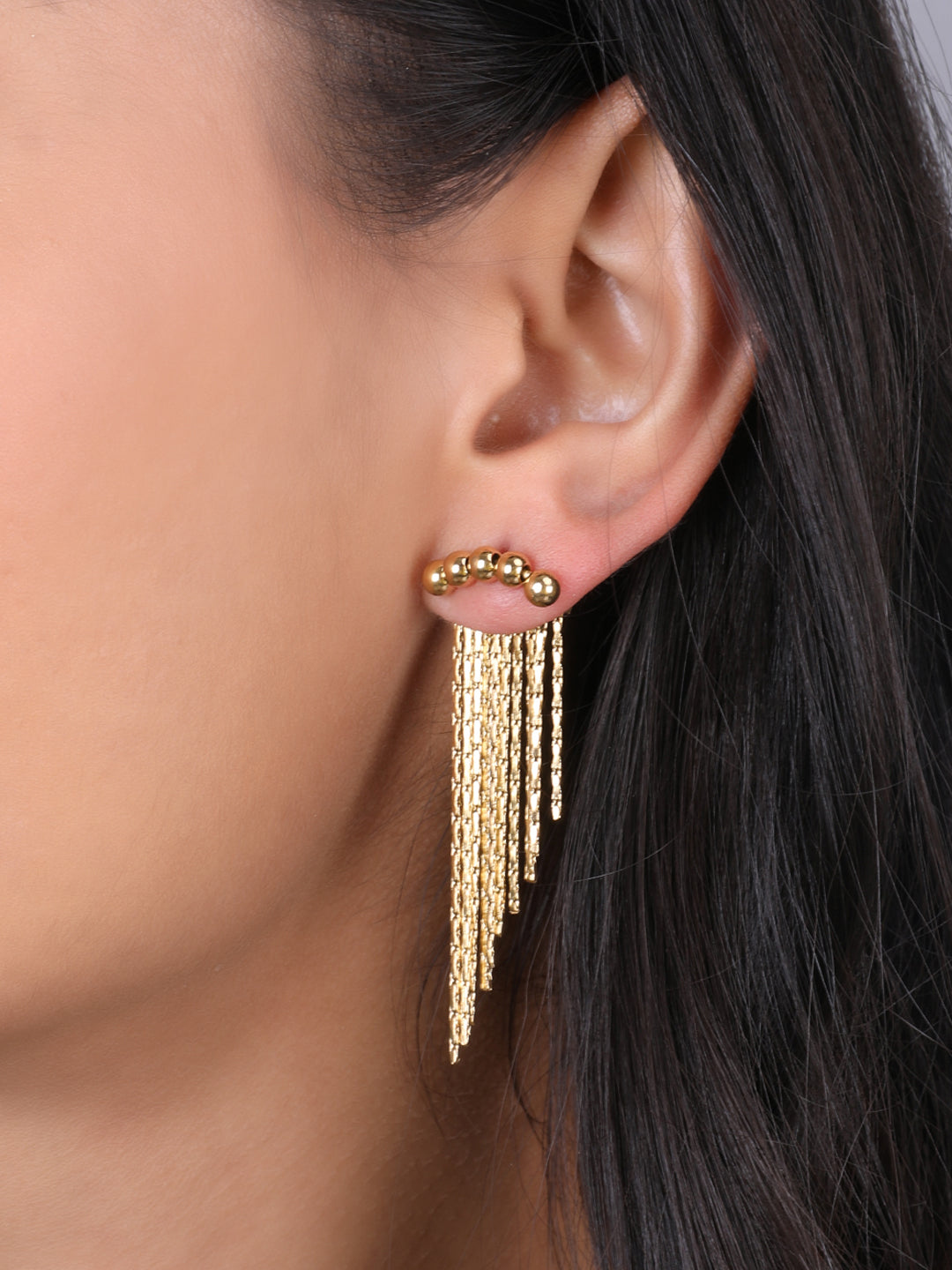 Korean Golden Luxe Party Earrings Set