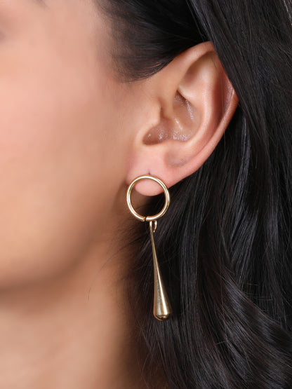 Golden Glimmer Statement Earrings