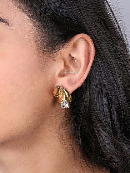 Korean Chic Gold-Plated Earrings